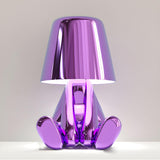 Creative Macaron Metal Man LED Bedroom Table Lamp Image - 7