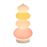 Creative Macaron Round Glass Shade Pagoda Table Lamp Image - 5