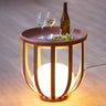 Creative Metal Cage Flower Pot Decor Outdoor Table Lamp Image - 3