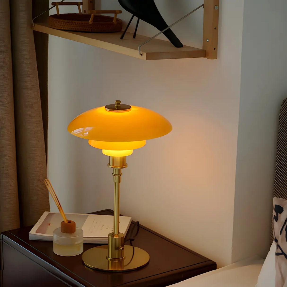 Creative Mini Glass Gold LED Multi-Layer Table Lamp Image - 16