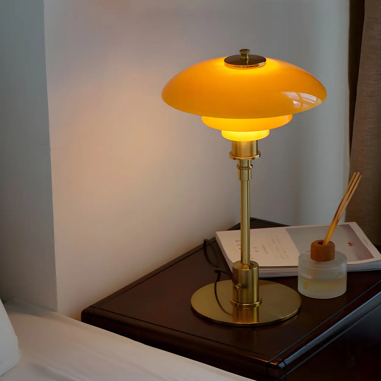 Creative Mini Glass Gold LED Multi-Layer Table Lamp Image - 3