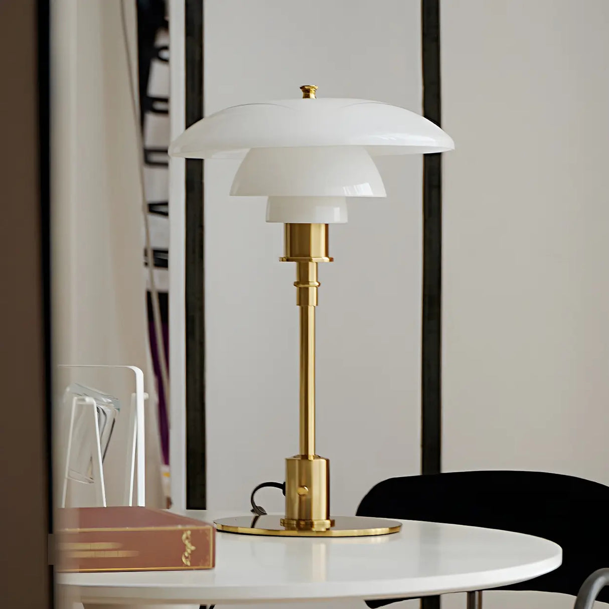 Creative Mini Glass Gold LED Multi-Layer Table Lamp Image - 4