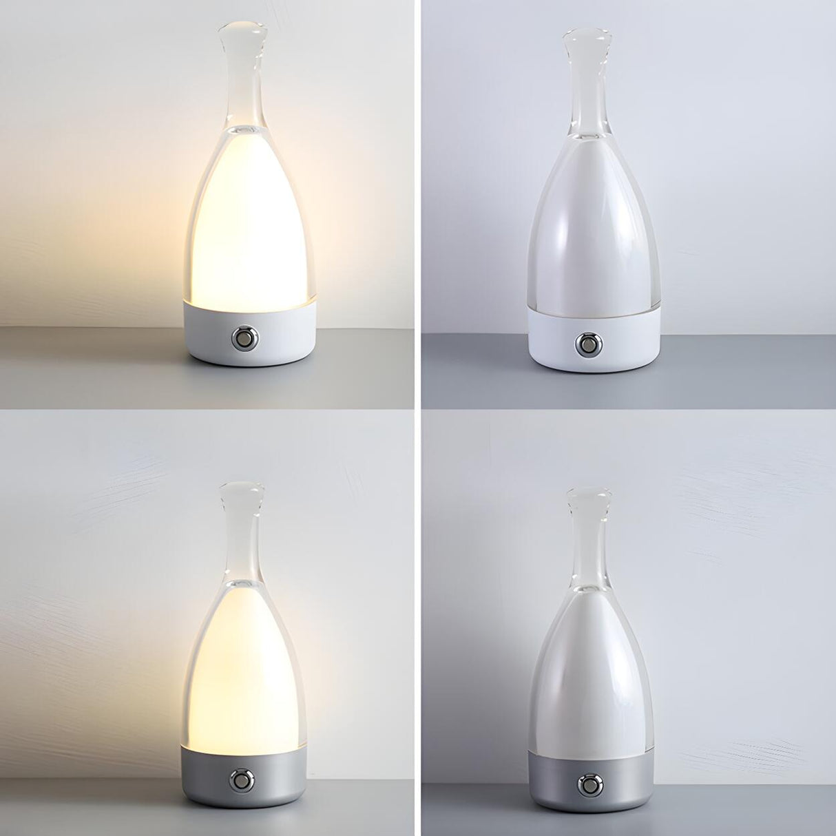 Creative Modern Bottle Shape Glass Ambience Table Lamp Image - 17