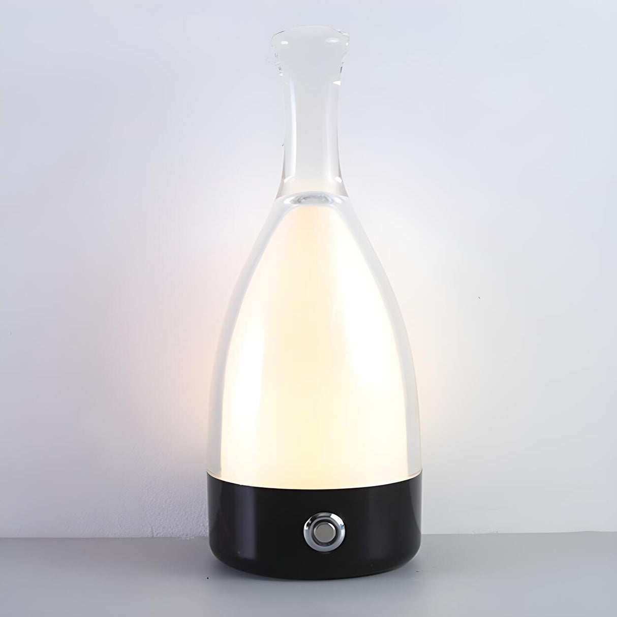 Creative Modern Bottle Shape Glass Ambience Table Lamp Image - 2