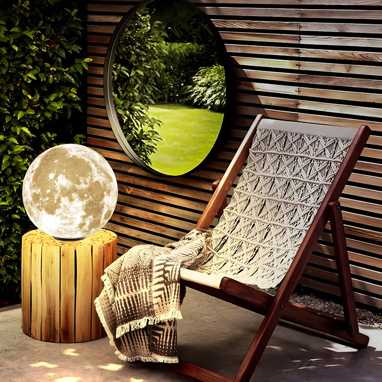 Creative Moon Globe Resin Outdoor Decor Table Lamp Image - 11