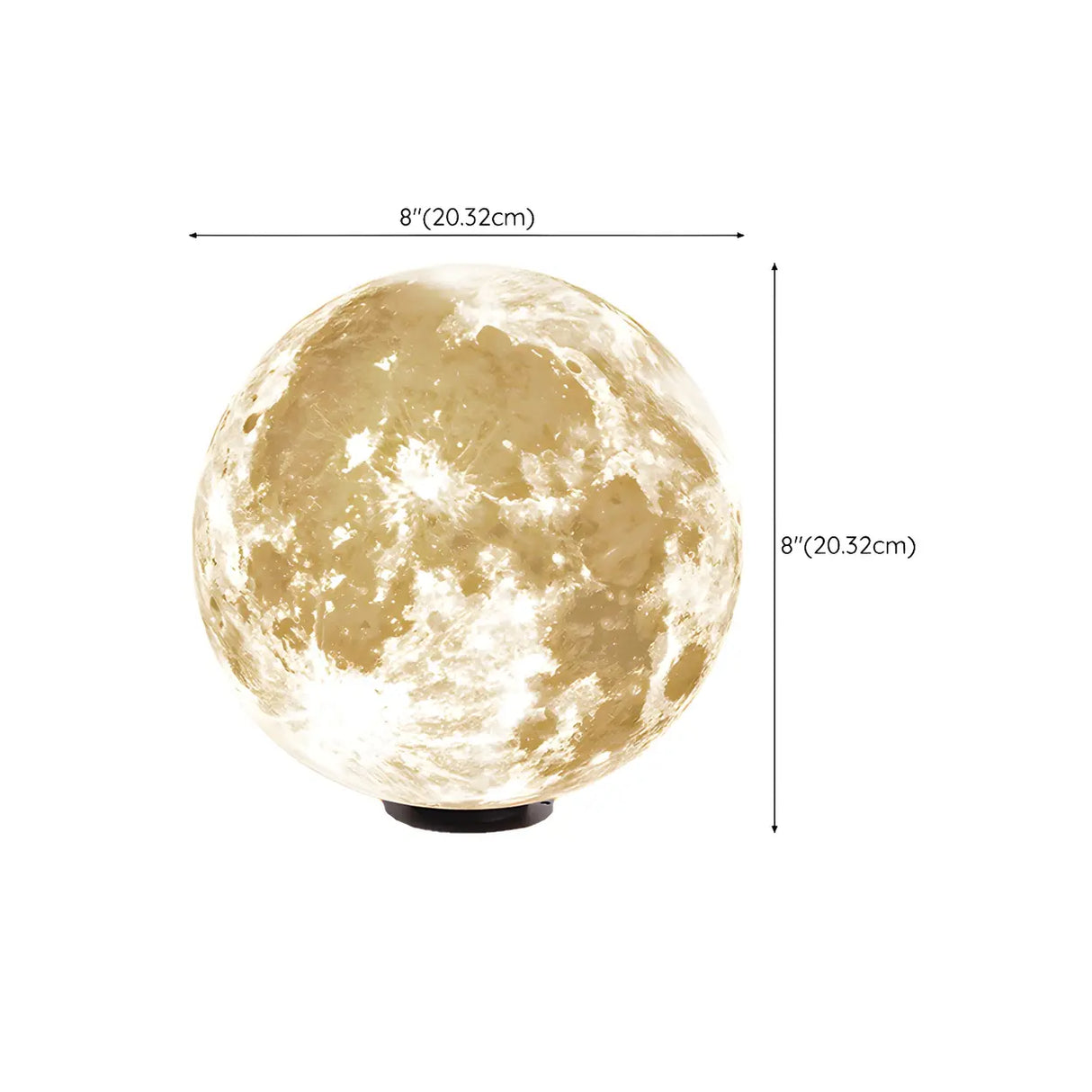 Creative Moon Globe Resin Outdoor Decor Table Lamp 