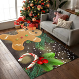 Creative Multicolor Christmas Polyester Area Rug Image - 2