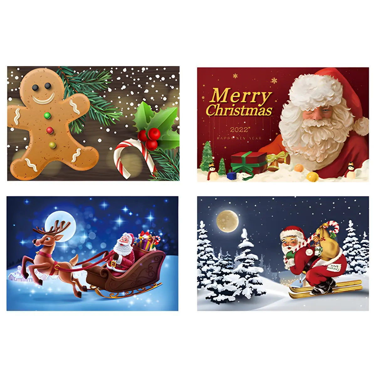 Creative Multicolor Christmas Polyester Area Rug Image - 5