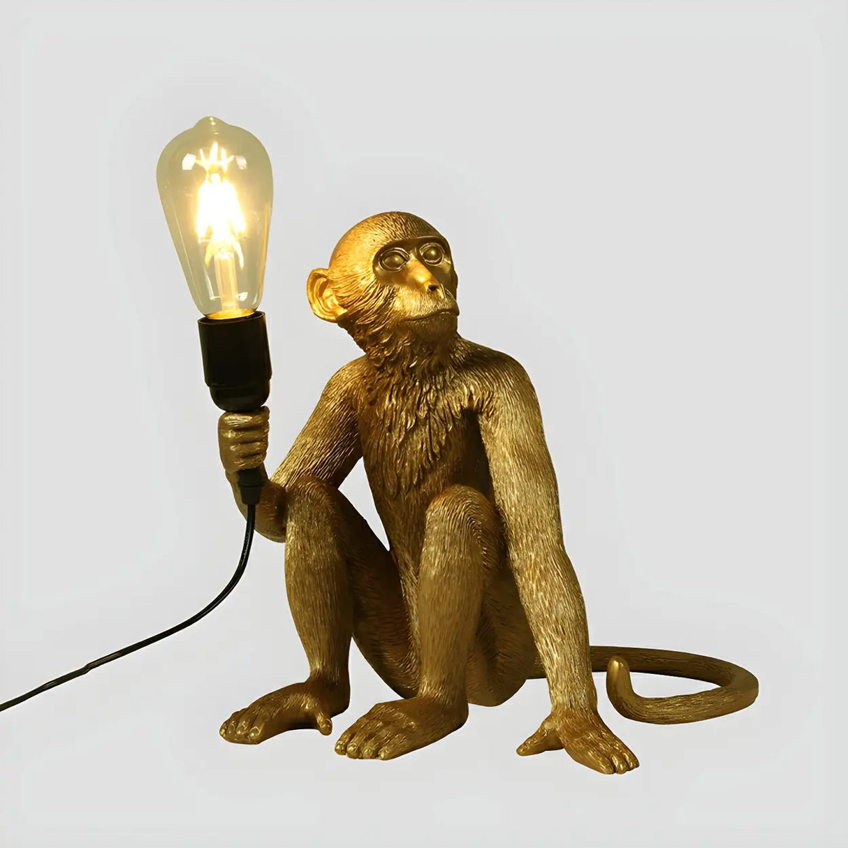 Creative Naked Bulb Ape Monkey Resin Decor Table Lamp Image - 7