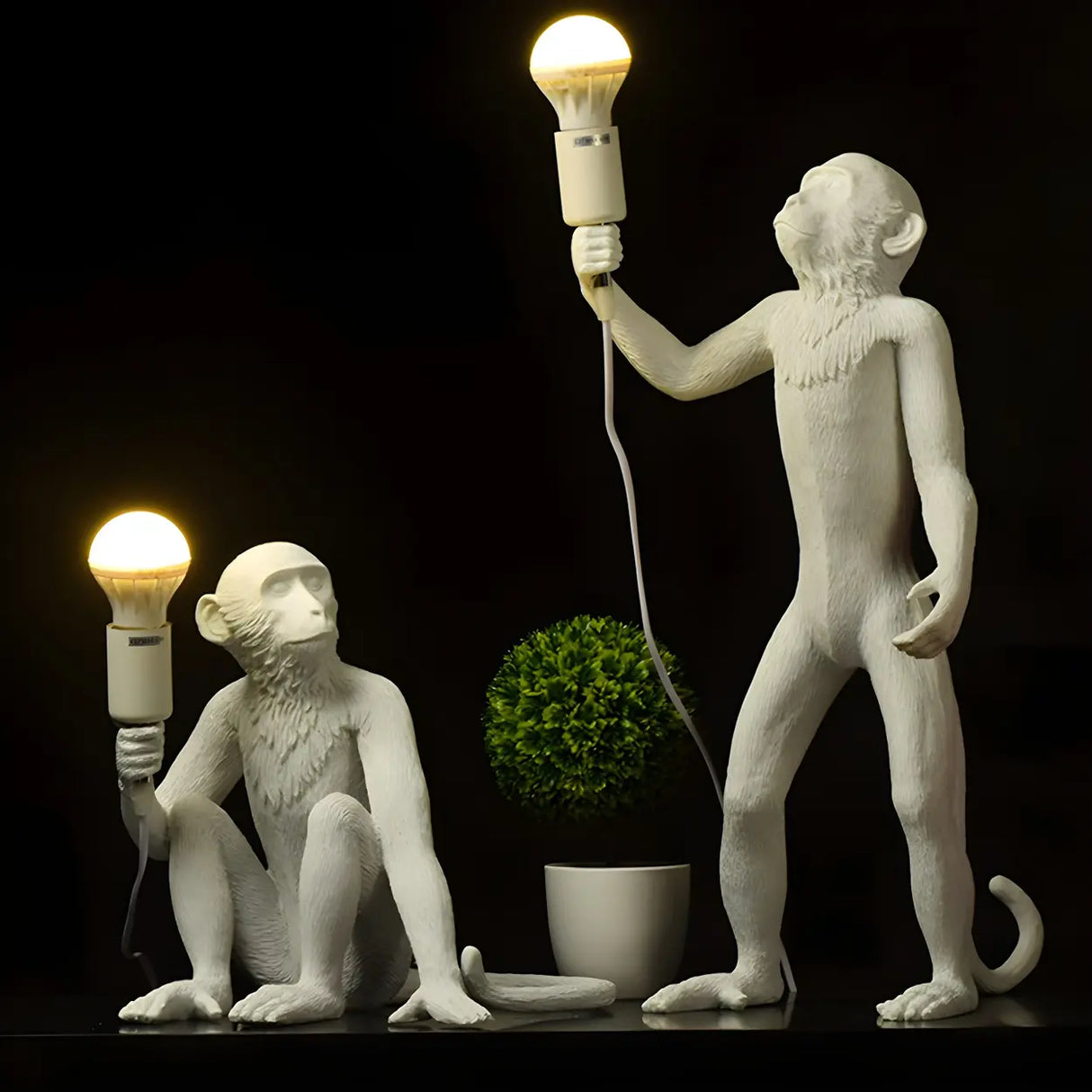 Creative Naked Bulb Ape Monkey Resin Decor Table Lamp Image - 8