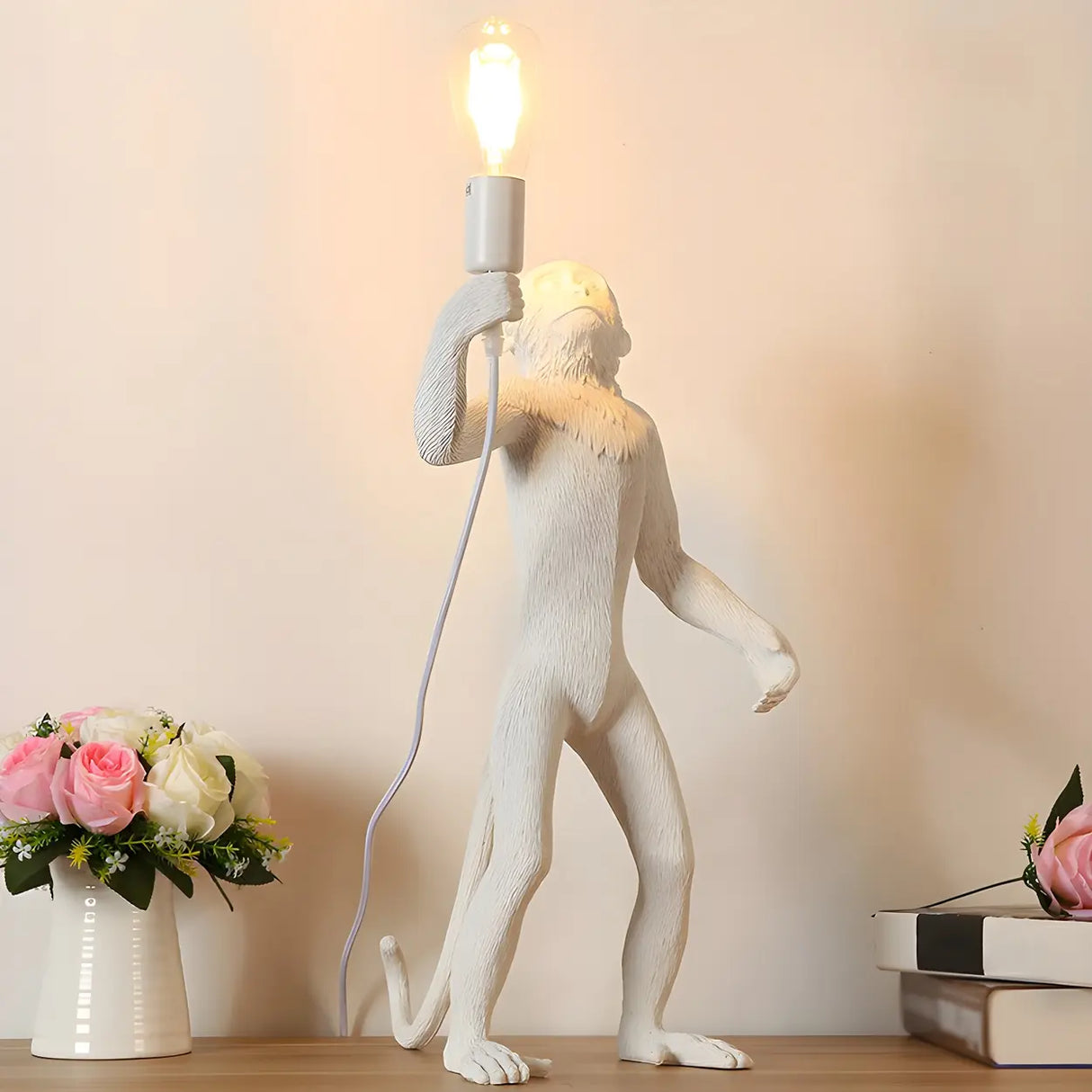 Creative Naked Bulb Ape Monkey Resin Decor Table Lamp Image - 9