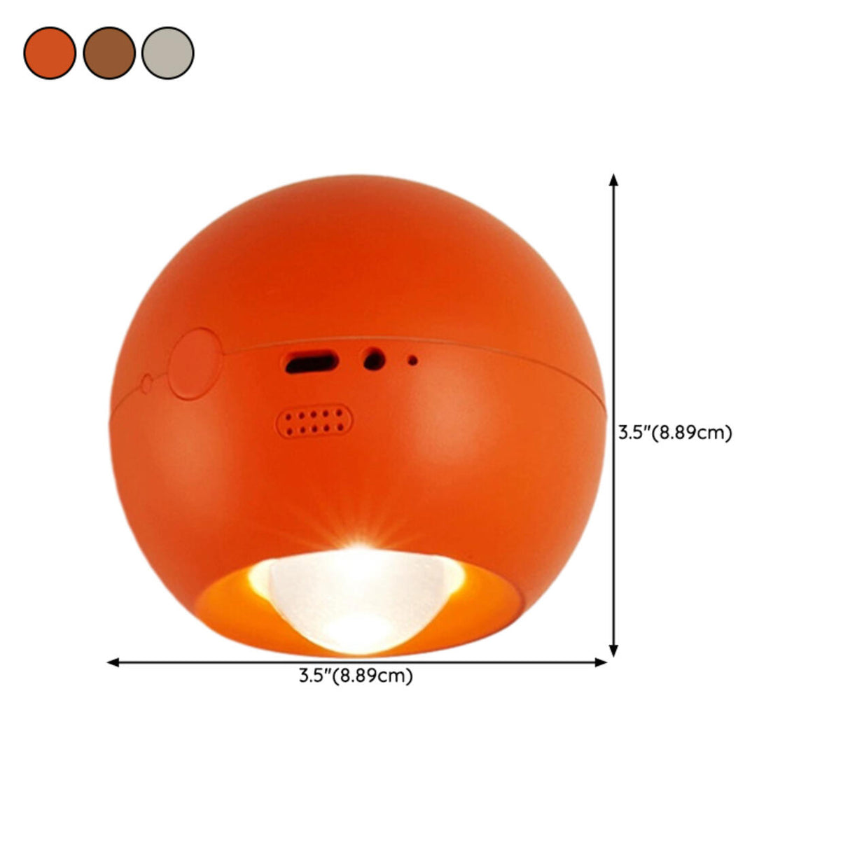 Creative Orange Wall Sconce with USB Port 