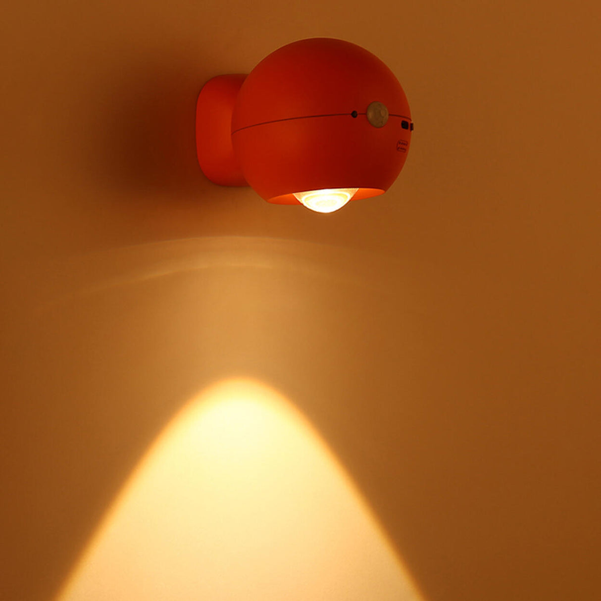 Creative Orange Wall Sconce with USB Port Image - 8