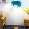 Creative Pink Feather Palm Tree Metal LED Floor Lamp Image - 7