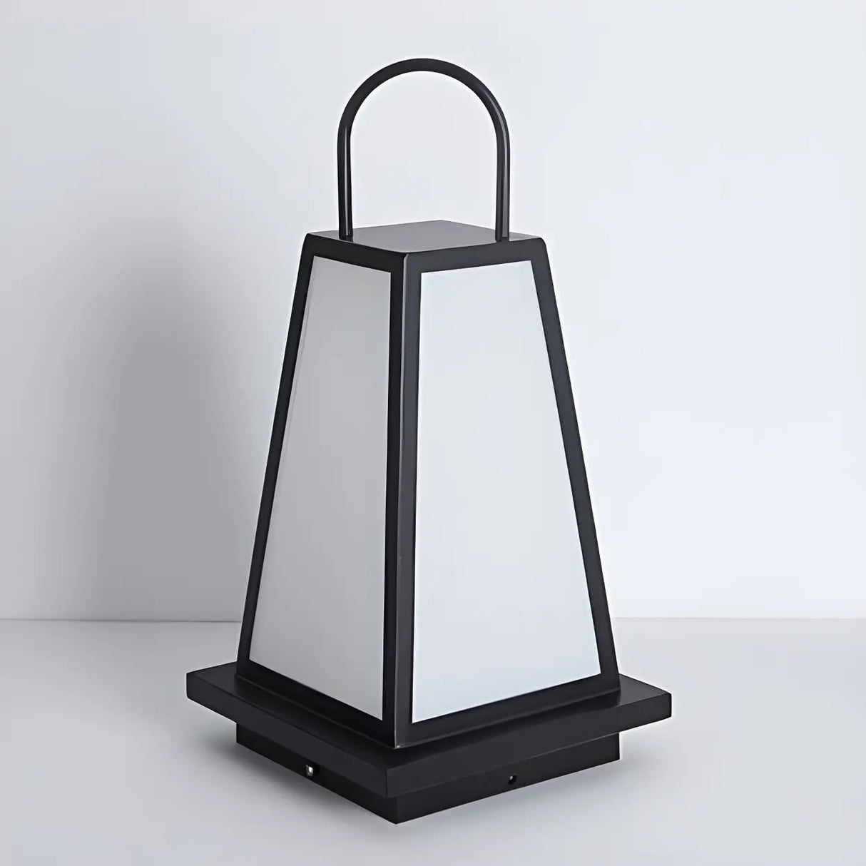 Creative Portable Cone Lantern Outdoor Floor Lamp Black Image - 9