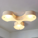 Creative Puzzle Piece White Small Flush Mount Light Image - 1