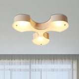 Creative Puzzle Piece White Small Flush Mount Light Image - 3