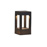 Creative Rectangular Frame Metal Outdoor Path Lamp Image - 2