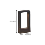 Creative Rectangular Frame Metal Outdoor Path Lamp Image - 21