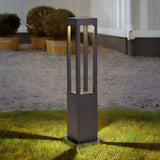 Creative Rectangular Frame Metal Outdoor Path Lamp Image - 4