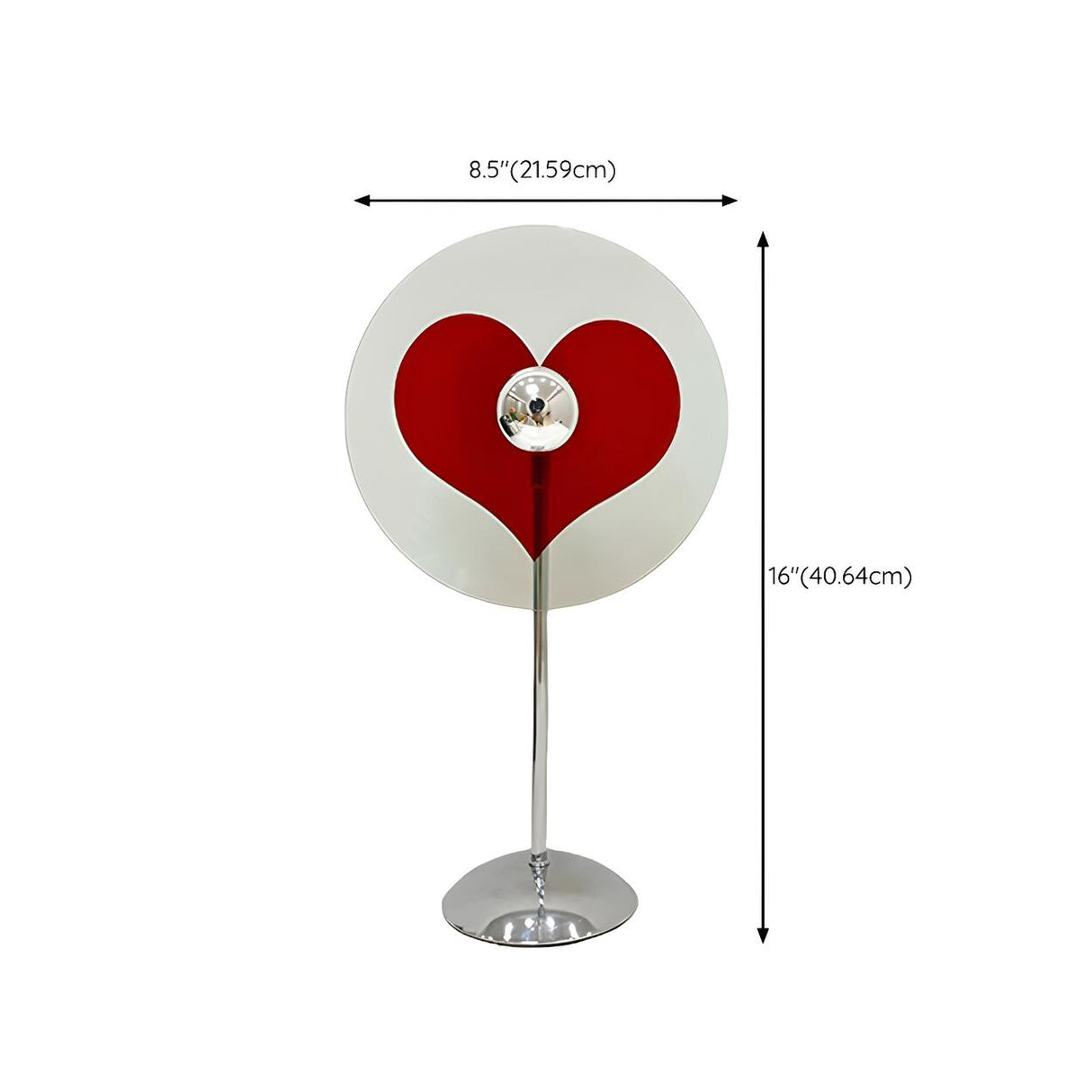 Creative Red Heart-Shaped Circle Shape Table Lamp 