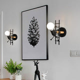 Creative Round Bulb Climbing Figure Wall Sconce Image - 1