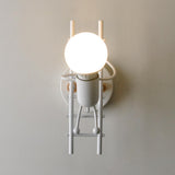 Creative Round Bulb Climbing Figure Wall Sconce Image - 10