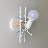 Creative Round Bulb Climbing Figure Wall Sconce Image - 11