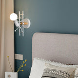 Creative Round Bulb Climbing Figure Wall Sconce Image - 4