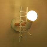 Creative Round Bulb Climbing Figure Wall Sconce Image - 8