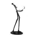 Creative Sculptural Human Figure and Globe Floor Lamp Image - 5