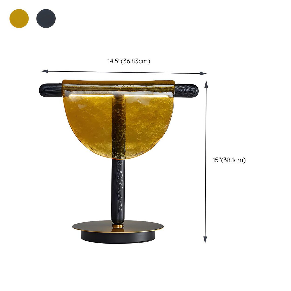 Creative Semicircular Sailing Metal Base Table Lamp 