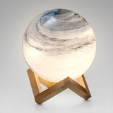 Creative Simple Galaxy Moon Glass Night Table Lamp Image - 12