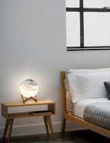 Creative Simple Galaxy Moon Glass Night Table Lamp Image - 19