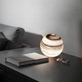 Creative Simple Galaxy Moon Glass Night Table Lamp Image - 6