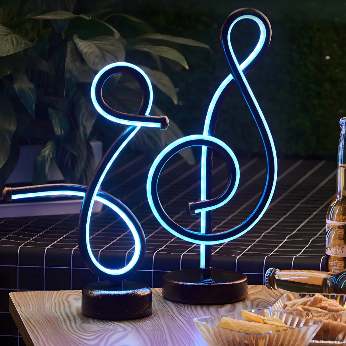 Creative Simple Musical Note LED Decorative Table Lamp Image - 1