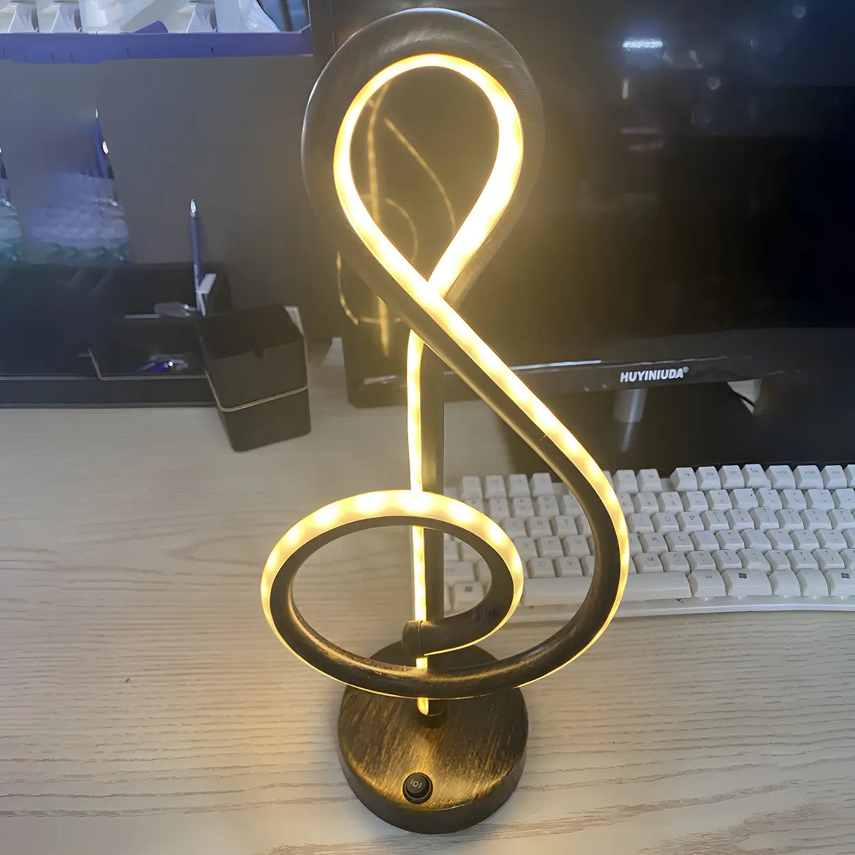 Creative Simple Musical Note LED Decorative Table Lamp Image - 6