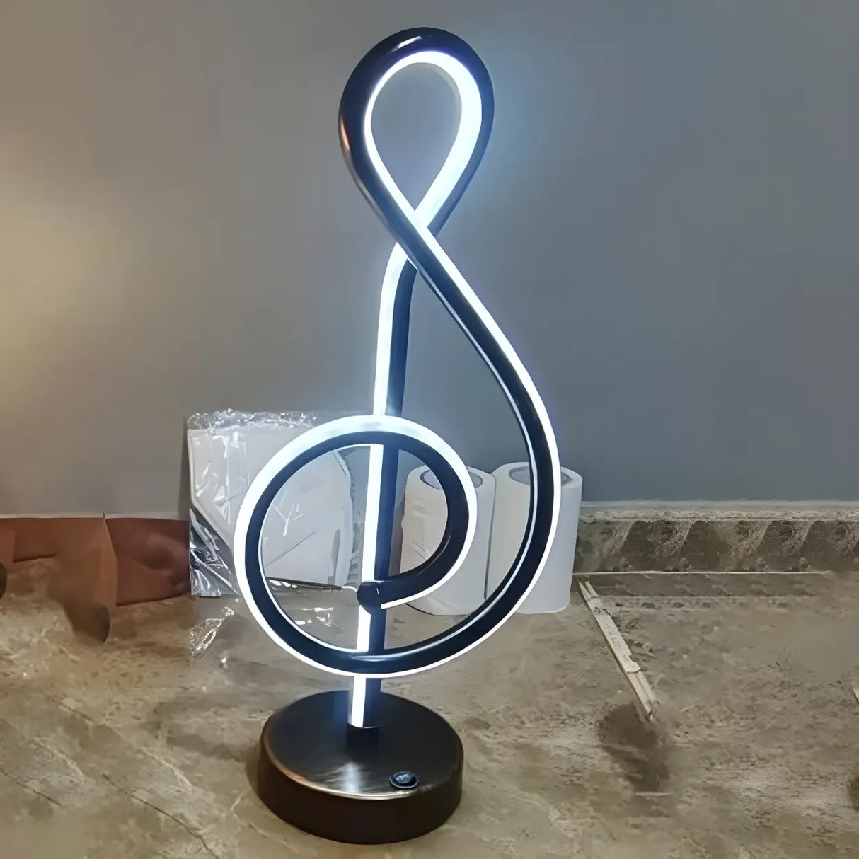 Creative Simple Musical Note LED Decorative Table Lamp Image - 7