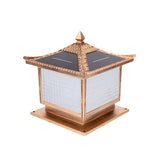 Creative Solar Chinese Pavilion Cube Outdoor Table Lamp Image - 6