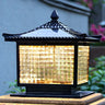 Creative Solar Chinese Pavilion Cube Outdoor Table Lamp Image - 7