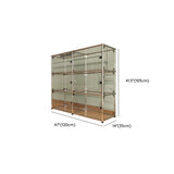 Creative Stainless Steel White Glass Display Cabinet Image - 39