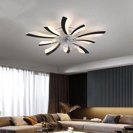 Creative Star Shaped Dimming LED Ceiling Fan with Light Image - 2