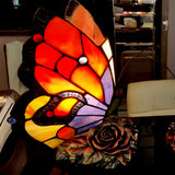 Creative Tiffany Butterfly Art Stained Glass Table Lamp Image - 10