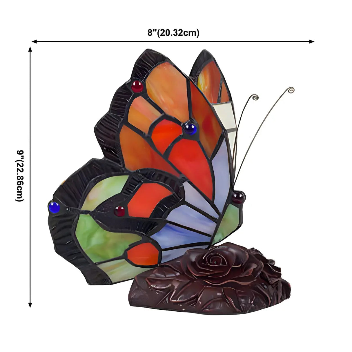 Creative Tiffany Butterfly Art Stained Glass Table Lamp 