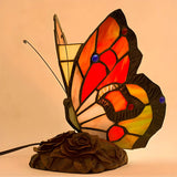 Creative Tiffany Butterfly Art Stained Glass Table Lamp Image - 7