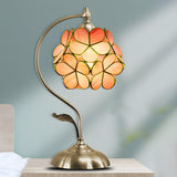 Creative Tiffany Cherry Ball Curved Arm Table Lamp Image - 1