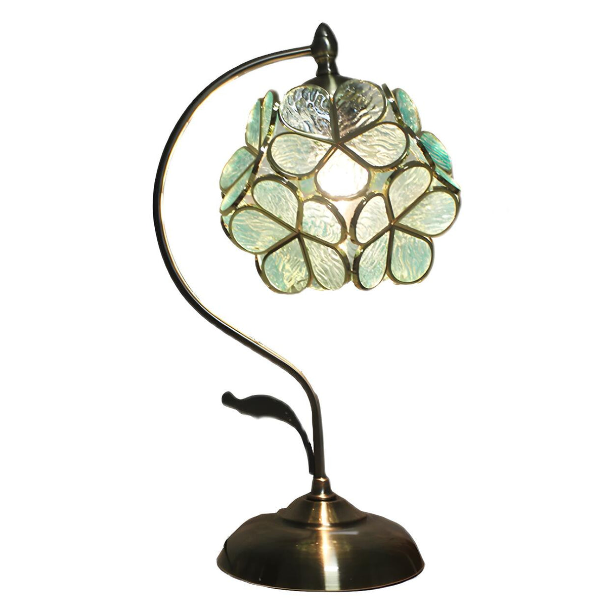 Creative Tiffany Cherry Ball Curved Arm Table Lamp Image - 9