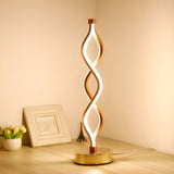 Creative Twisted Linear LED Modern Bedroom Table Lamp Image - 1