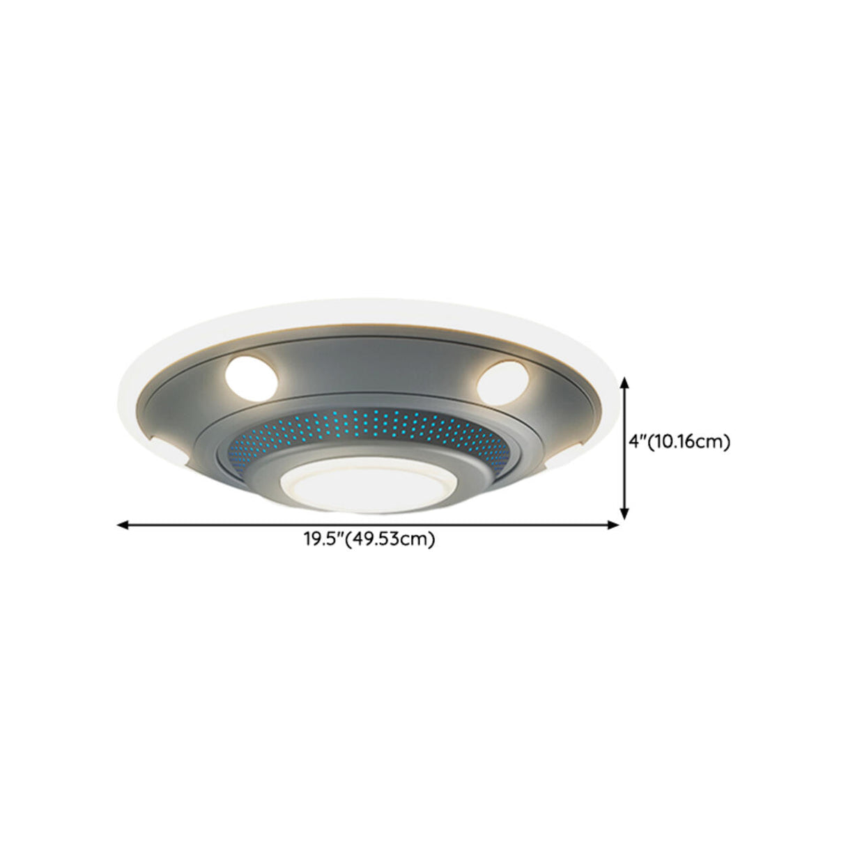 Creative UFO-Shaped Dimmable LED Flush Mount Light 