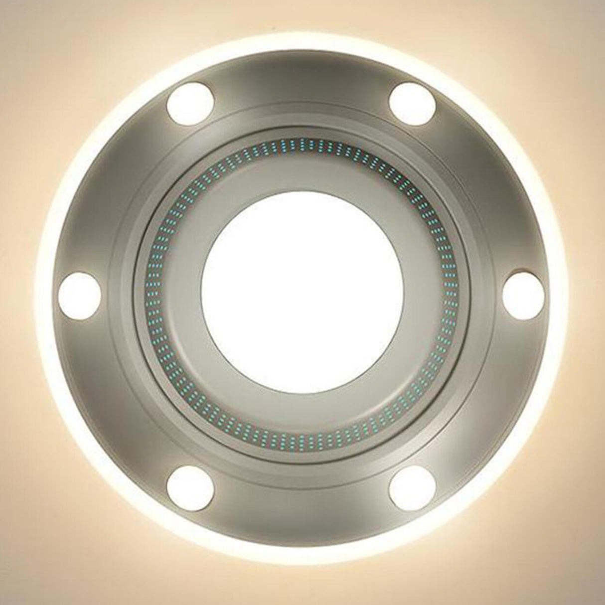 Creative UFO-Shaped Dimmable LED Flush Mount Light Image - 6